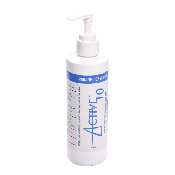 Active 10 Pain Relief and Healing Cream (8oz Pump) - Instant & Long-Term Pain Relief for Muscles, Joints, Back, Knee, Foot - Recommended by Healthcare Professionals (Made In America)